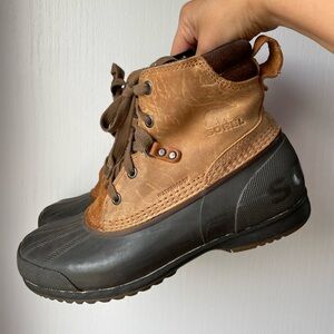 Sorel Ankeny Brown and Black Rain & Snow Boots Size Men’s 8.5